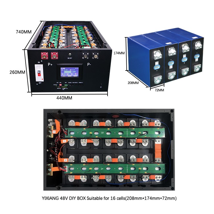 YIXIANG V2 DIY JK 200A BMS LifePo4 Metal Battery Case